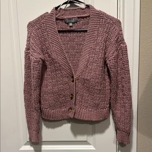 Pink Textured Cardigan